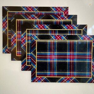 Holiday-Talbots Poinsettia Plaid placemats-set of 6